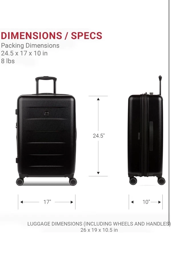 SwissGear 8020 Eclipse Hardside Expandable Luggage with Spinner Wheels - Image 2 of 4