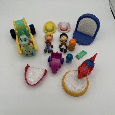Disney Jr Dino Ranch Toys Lot  Action Figures Dinosaurs Chariots Blopper
