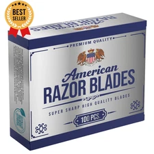American Super Sharp Double Edge Razor Blades Japanese Steel 100 Count Value Pac