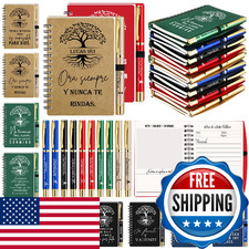 Sinload 60 Pcs/ 30 Set Christian Valentines Gifts Bulk Spiral Notebooks with Bib