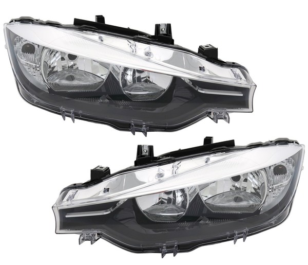 Scheinwerfer FüR BMW 3Er F30 F31 Ab 2015 H7 Halogen LWR Stellmotor Set-image