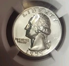 1955 Washington Quarter PF 68 NGC 90% Silver 25c Proof US Coin Collectible