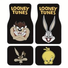 4pcs Set Looney Tunes Car Floor Mats Cartoon Theme Carpet Mat Uk Taz Tweety Pie