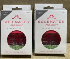 Solemates High Heeler Heel Protector Classic Clear Lot of 2