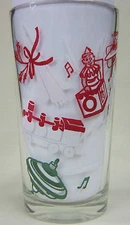 Christmas Santa In Chimney Peanut Butter Glass Glasses Drinking  Mauzy 134-3