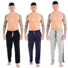 MENS LOUNGE WEAR PANTS TROUSERS PYJAMAS NIGHTWEAR BOTTOMS STRIPED PJS JOGGERS