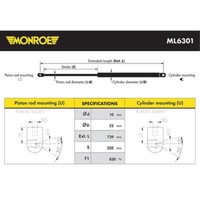 Monroe Gasfeder DäMpfer Heckklappe 850 N FüR Jeep Grand Cherokee IV WK WK2