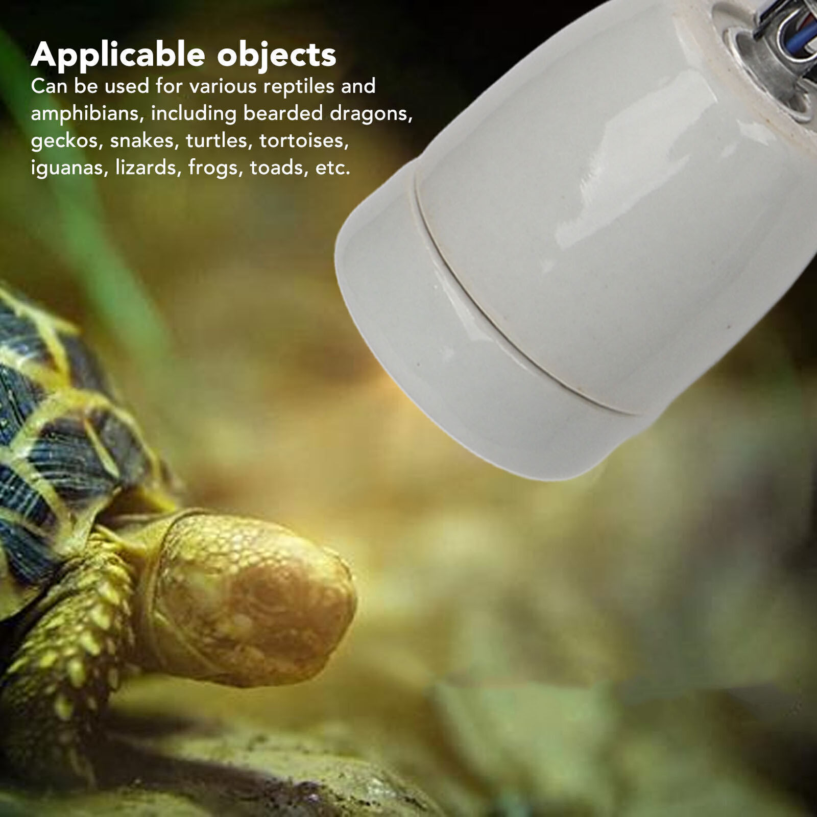 Reptile Ceramic Heat Lamp Holder E27 400W Rotatable Ceramic Heating Bulb Base