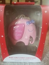 Baby Girl's First Christmas Ornament UPC 064319284957