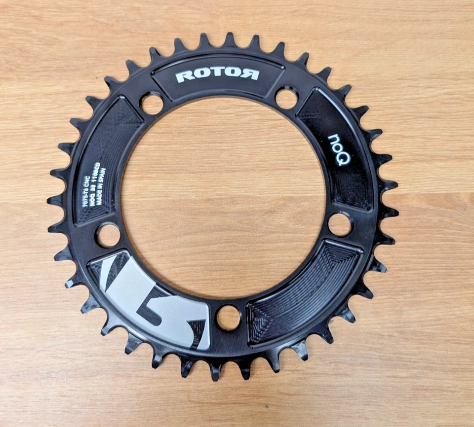 Rotor NoQ Cx1 Chain Ring - 38t -110x5 BCD - Aero - C01-511-23040A-0 - Image 2 of 3