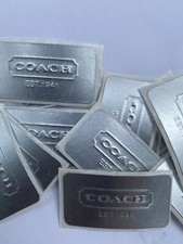   NEW AUTHENTIC COACH 10 SILVER STICKERS Gift Wrap Scrapbook Purse Bag Sticker  