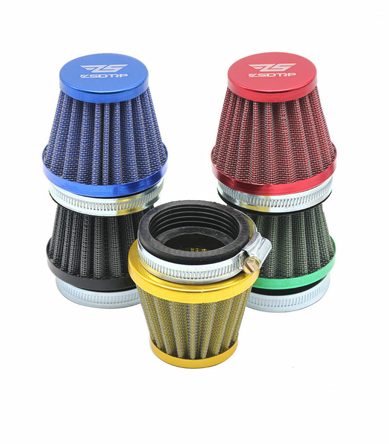 2PCS 60MM Motorcycle Air Intake Filter - Universal Fit For Dirt Pit ATV SSR TTR Bike Carburetor (Blue) - View #3