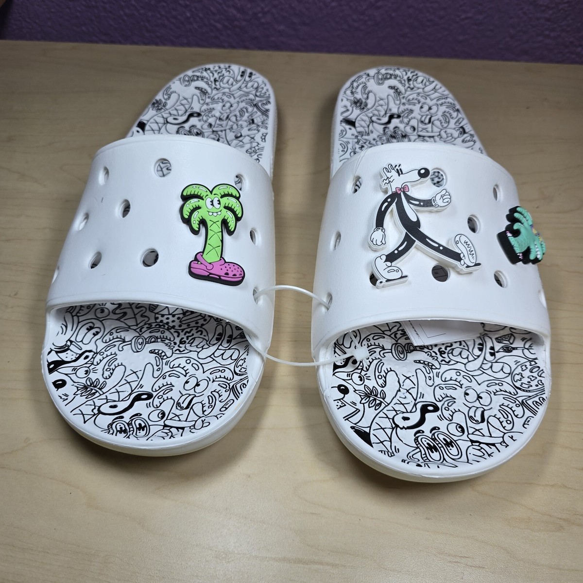 Crocs Steven Harrington Classic Slide White / Black Mens 
