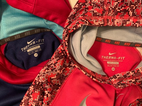 Lot of 2 Nike Therma Fit Kids Girls Hoodie Sweatshirts Pullover Youth XS Pink - Picture 7 of 7