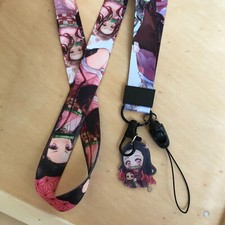 Anime De-mon Slayer Kimets Nezuko Kamad Series phone ID Badge Holder Lanyard