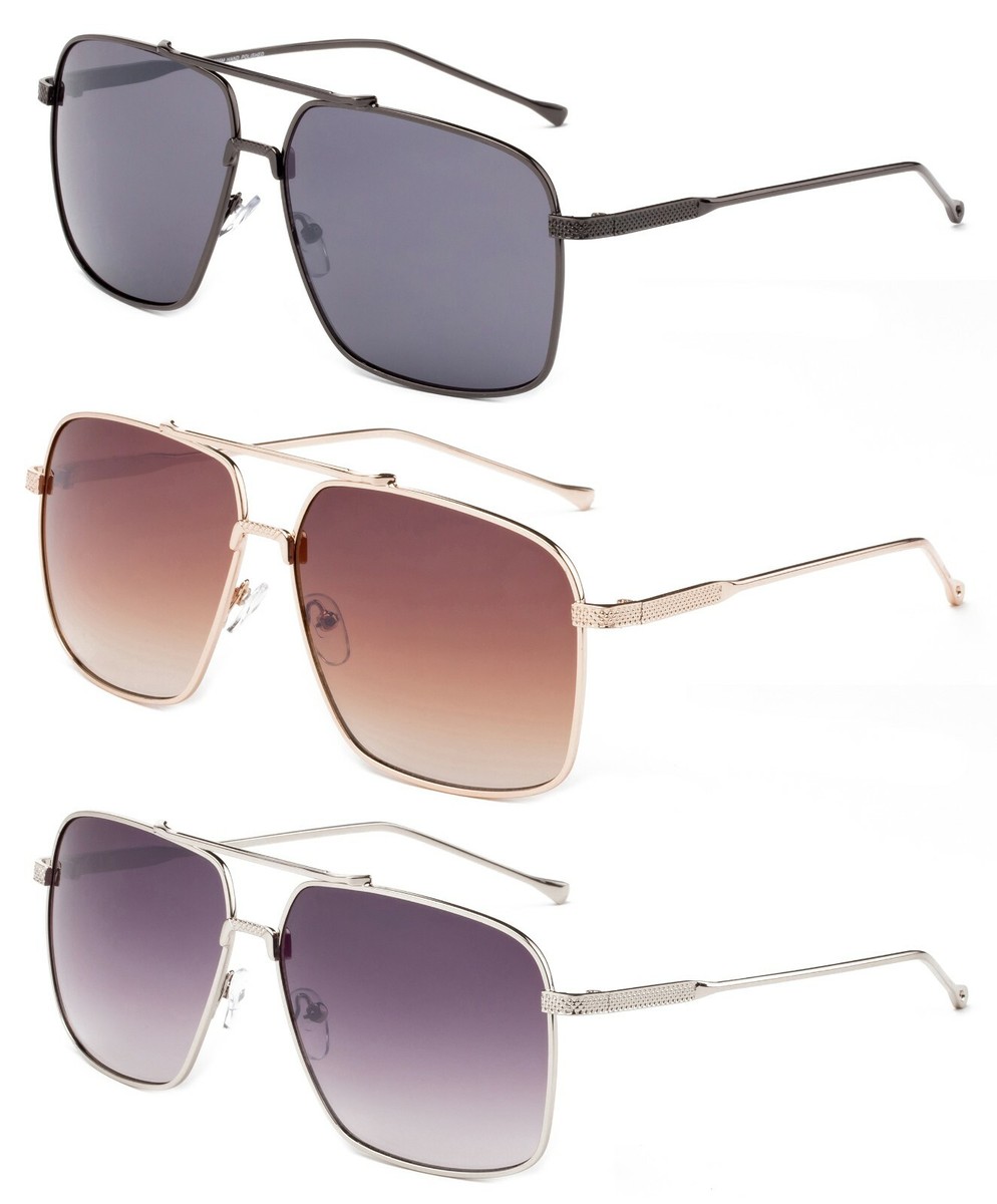 Retro Oversized Aviator Sunglasses 3-Pack UV400 Polycarbonate Lenses Amazon.com: MEETSUN Retro Oversized Aviator Sunglasses for  main image 3