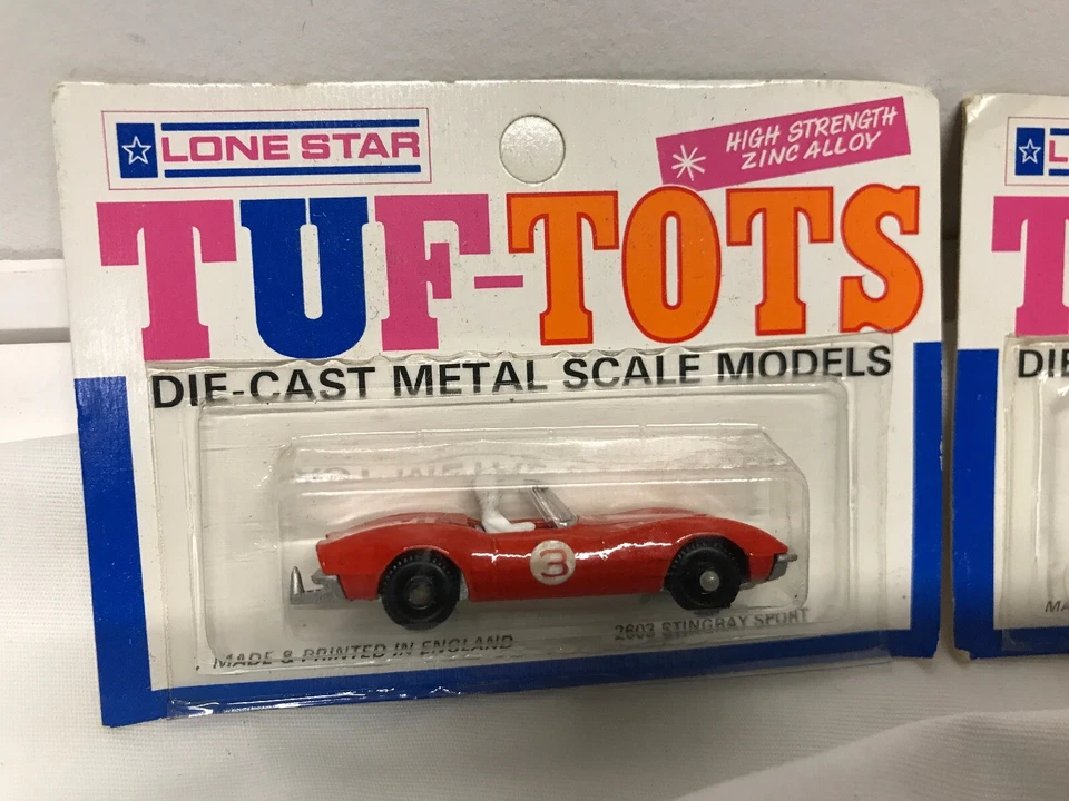 Lote 2x Chevrolet 2603 Stingray Sport Corvette 1968 Lone Star Tuf Tots Diecast Foto 3 de 4