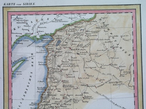 1844 RARE ORIGINAL MAP ISRAEL PALESTINE LEBANON JORDAN JERUSALEM HAIFA TEL AVIV - Picture 2 of 4