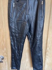 Topshop Faux Leather Black Leggings  Size 10 Petite BNWOT