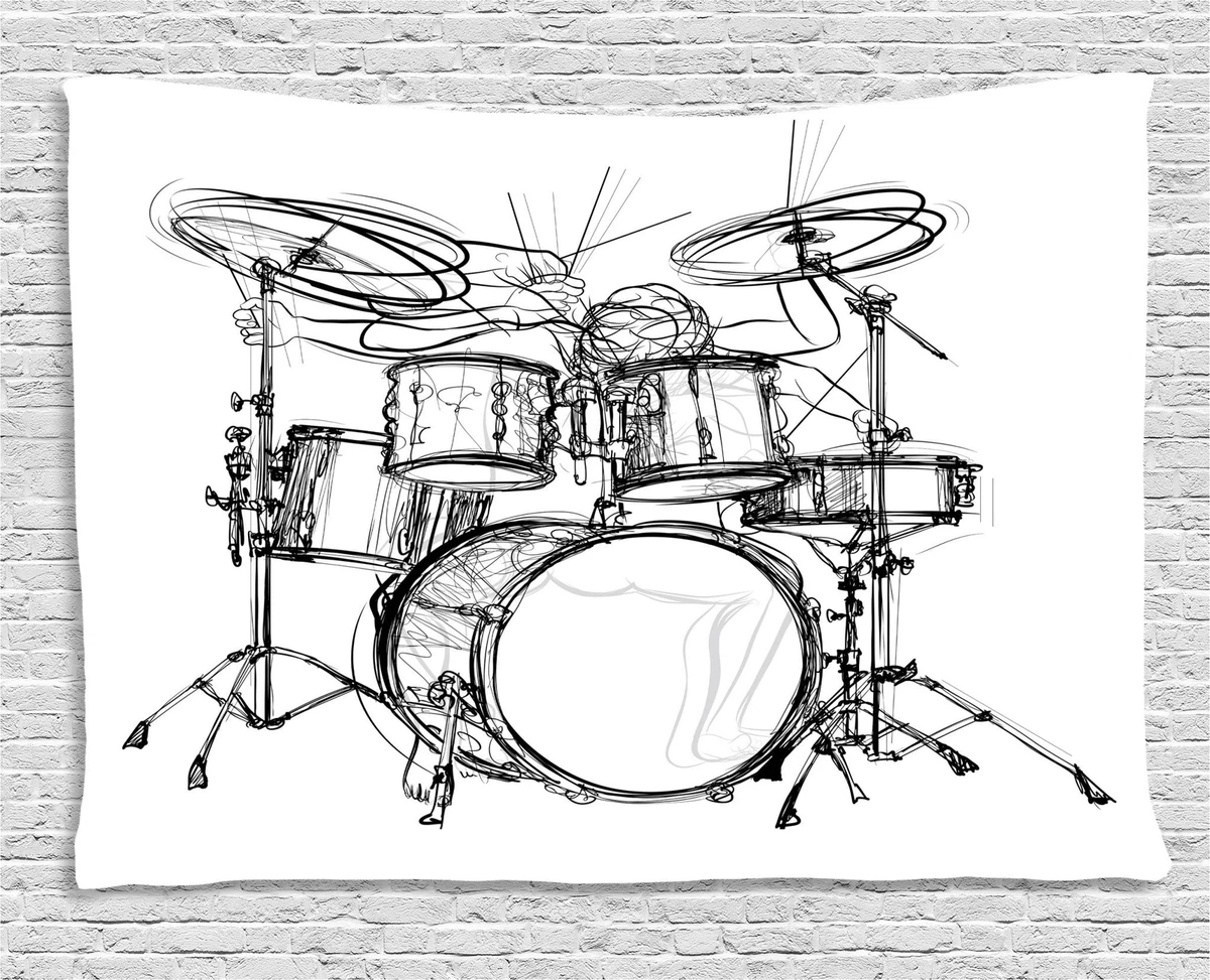 Rock Music Tapestry Wall Hanging Art for Bedroom Dorm Living Room Decor 2 Sizes
