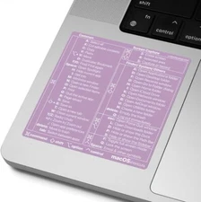 Mac OS Shortcuts Sticker 2024, Afterplug Keyboard Command Lilac Purple (OS) 