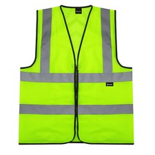 Hi Viz Vest High Vis Safety | YELLOW ORANGE | EN471 Waistcoat Visibility Jacket