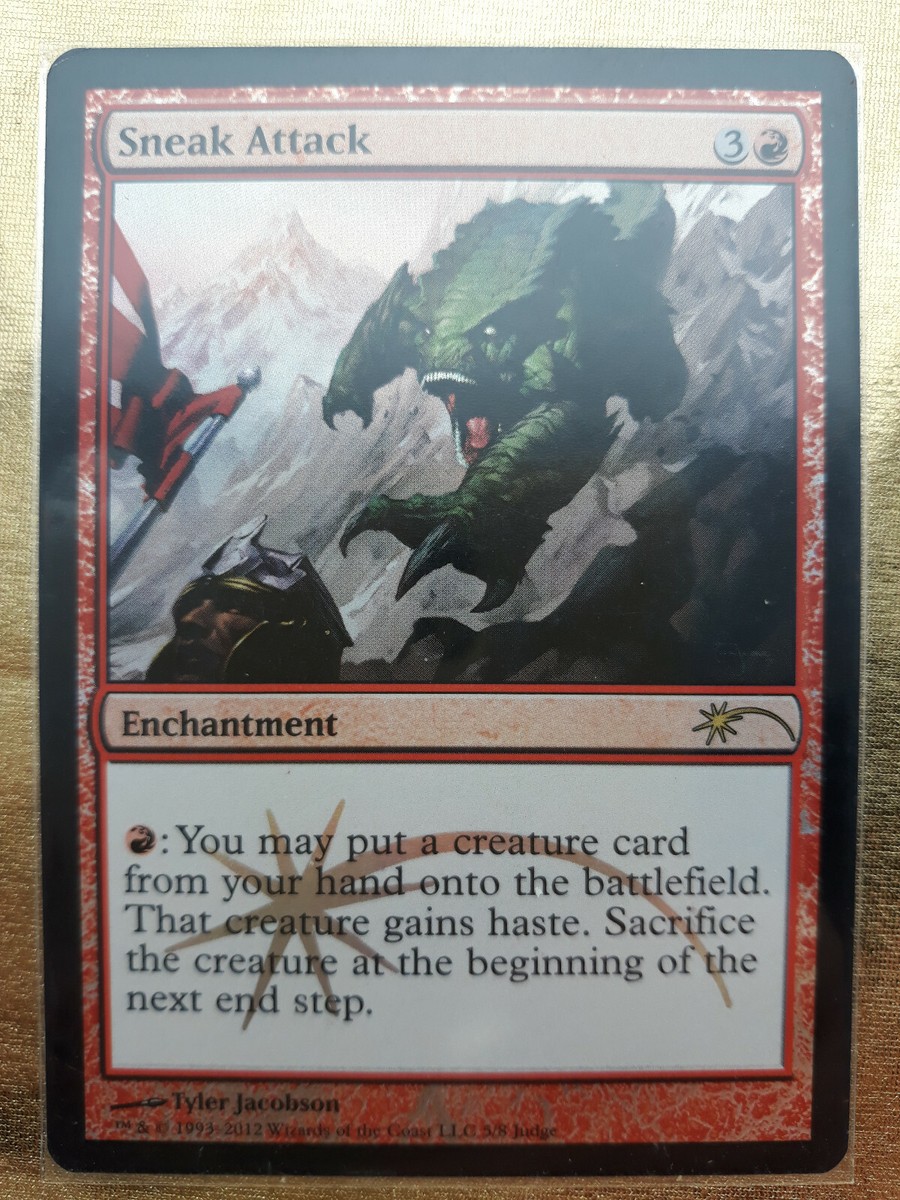 Sneak Attack (MTG, Magic The Gathering) Judge Rewards Promo, FOIL