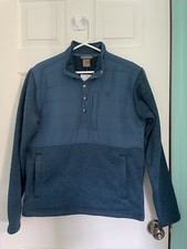 Men  s Ariat Caldwell Reinforced Snap Sweater/Sweatshirt size Small Majolica Blue