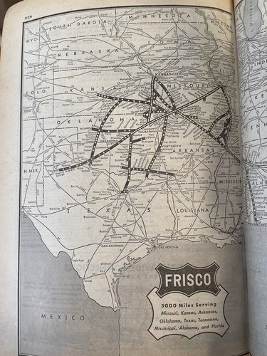 1961 Official Guide of the Railways Book Steam Navigation Rand McNally & Co Maps - Picture 17 of 20