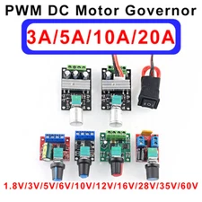 PWM DC 1.8V 3V 5V 6V 12V 16V 35V 60V  3A~20A Low Voltage Motor Speed Controller
