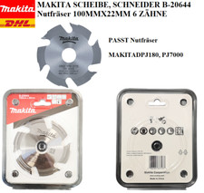 Makita fresa per scanalature B-20644 100 x 22 mm scanalatrice 3901 PJ7000 BPJ180 DPJ180 fresa per scanalature