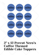 Caffe Nero Pre Cut Edible Cupcake Toppers 12 x 2"
