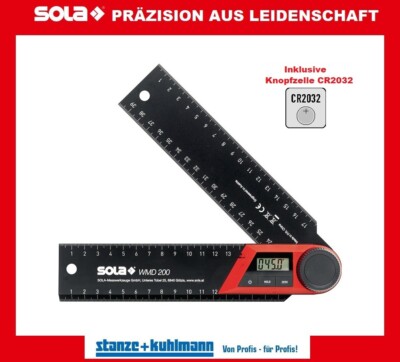 SOLA Winkelmesser Digital WMD 500 Schmiege Winkelmessgerät Gradmesser 500mm