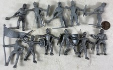 Lot of Vintage 1950's-60's Sliver Plastic Knights