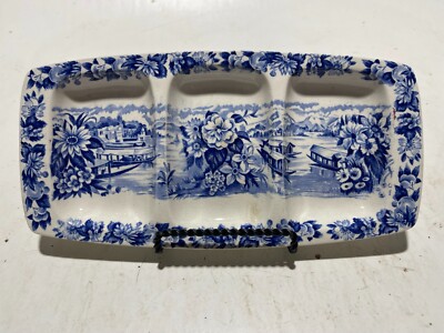 Eastern Scenes Palissy England Divided Tray