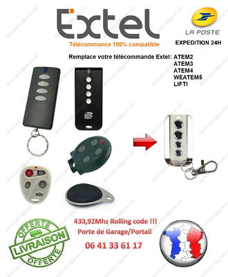 Telecomando Compatibile Extel SLID WEATEM5 ATEM2 ATEM3 ATEM4 ATEM5 – 433,92MHz