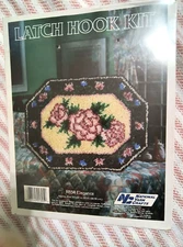 "Elegance" Rose Design Latch Hook Rug Kit by National Yarn Crafts