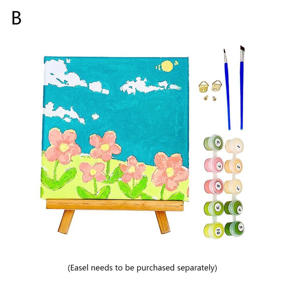 Digital Oil Paint By Numbers Canvas Frame Famous Number Painting Living