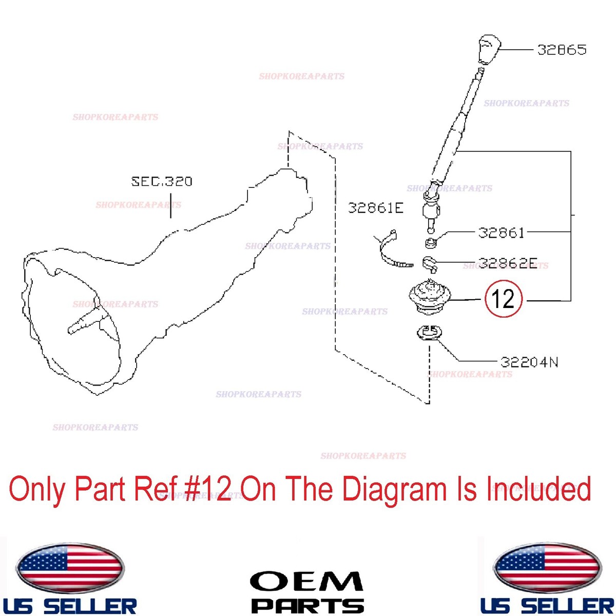 Genuine OE Manual Transmission Shifter Rubber Dust Boot NISSAN See