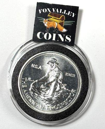1983 Engelhard Prospector 1 oz Silver Round .999 Fine BIG-E KEY DATE! in ATH