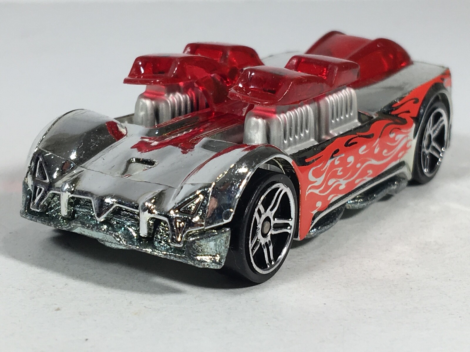 Hot Wheels 2006 What 4-2 Pearl Chrome Red Flames HW Chrome Burnerz Malaysia