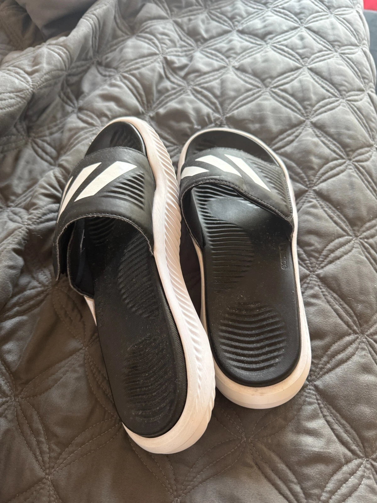 Adidas Slides Uomo Taglia 8 Nero Bianco