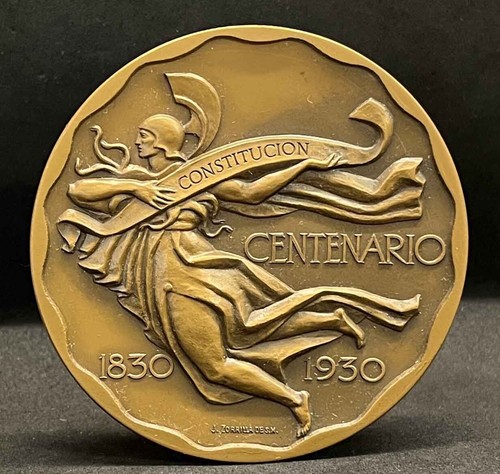 BY ZORRILLA URUGUAY CONSTITUTION 1930 ART NOUVEAU FLYING WOMAN SCARCE BIG SIZE!! - Picture 2 of 15