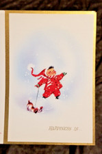 Lot Vintage Unused Christmas Cards Happiness Is.... 25 Cards and Envelopes