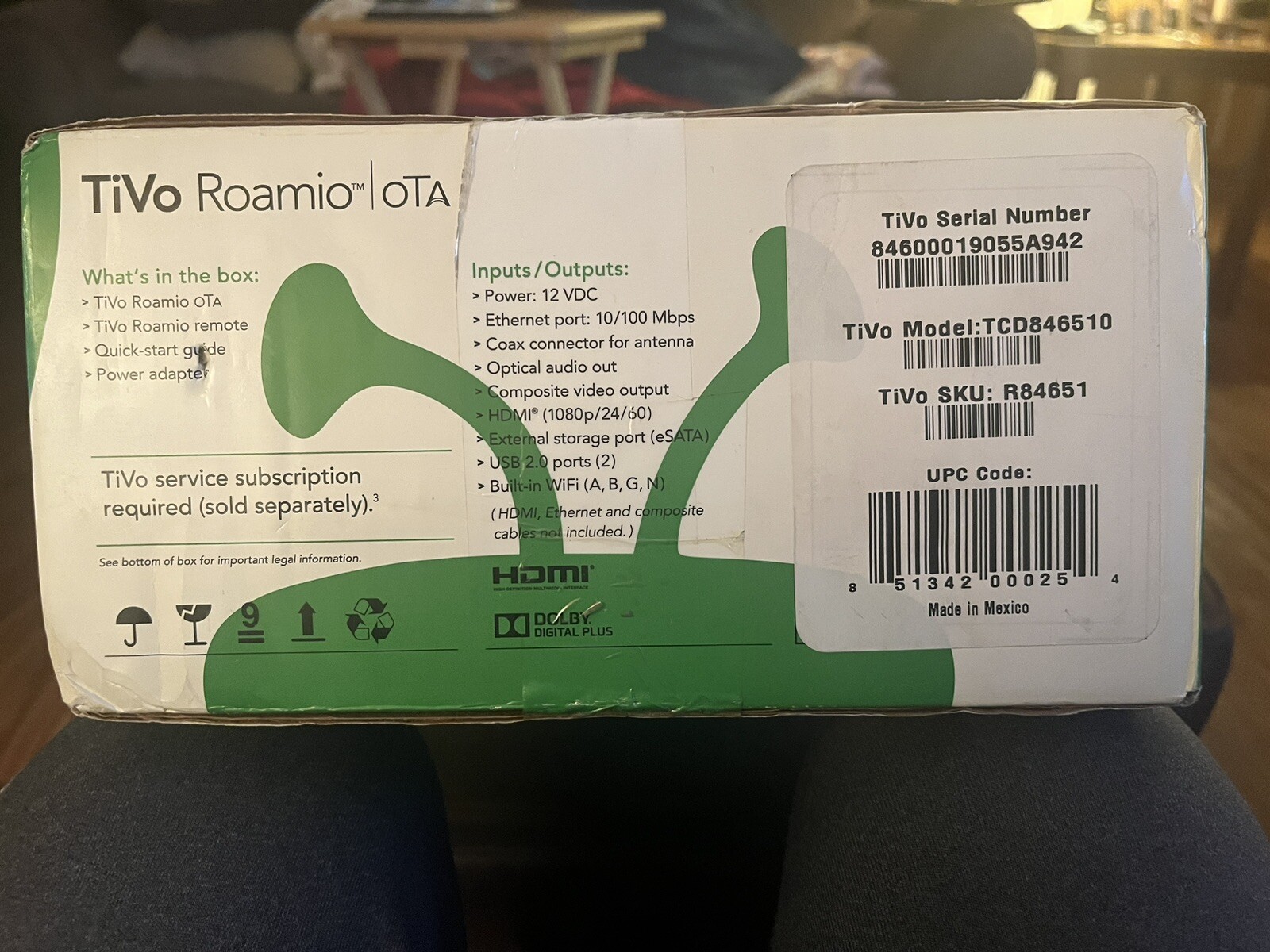 TiVo Roamio Player OTA Series5 TCD846510 REMOTE Power Cord Manual 75
