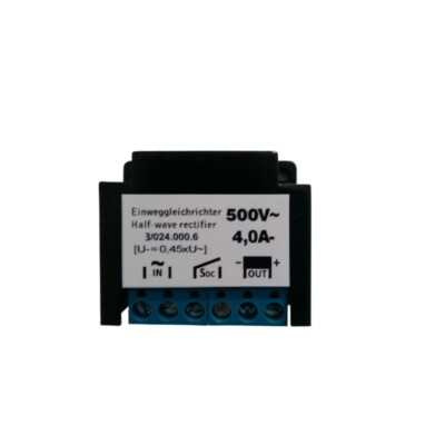 1pcs 3/024.000.6 Max 500V~ 4,0A- Half-wave Motor Brake Rectifier Module