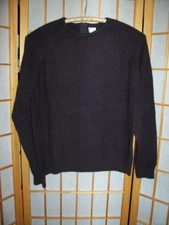 Vtg 50s 60s PANDORA DOE VIMA Dk Brown LAMBSWOOL & FUR Soft Knit Top Shirt Sz M