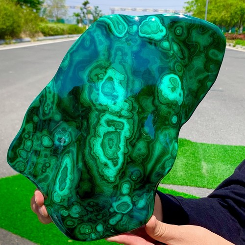 3.67LB Natural Malachite transparent cluster coarse crystal mineral sample - Picture 13 of 22