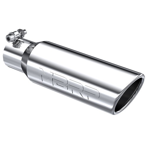 MBRP T5113 Stainless Steel Angled Rolled End Round 2 inch Universal Exhaust Tip
