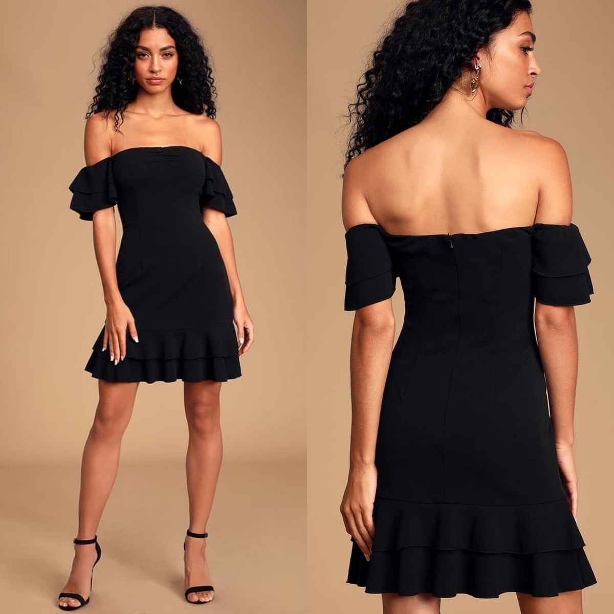 ワンピース andmary Sophia frill set dress black ANDMARY】Sophia frill set dress